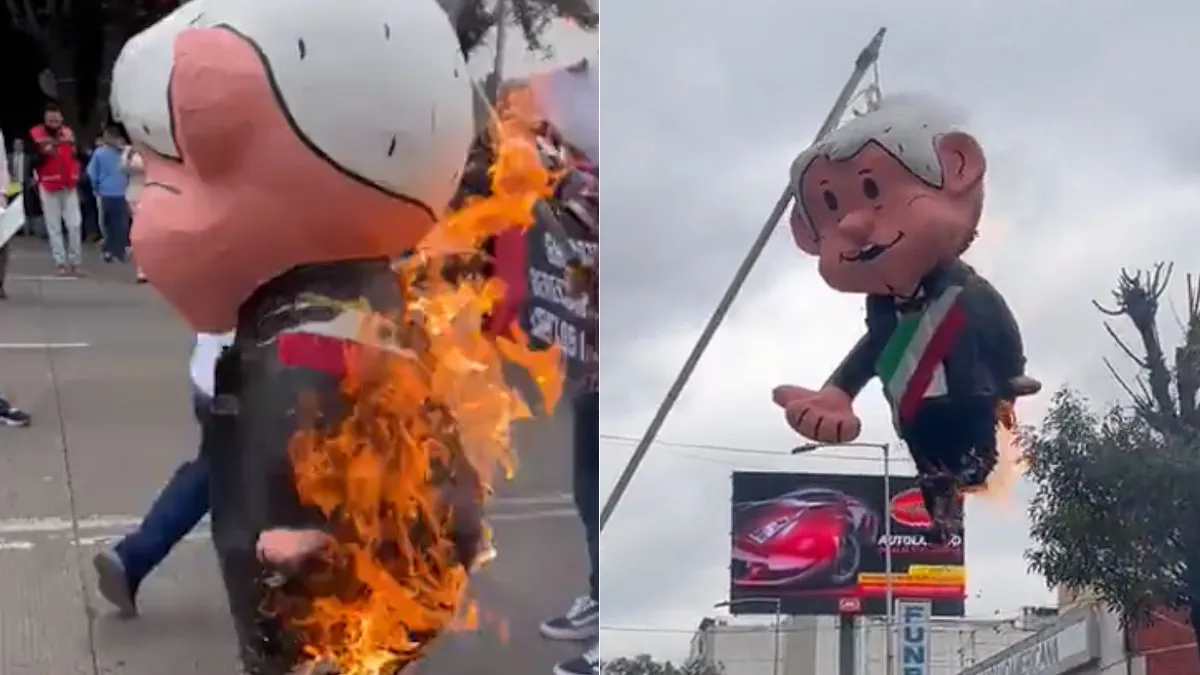 scjn y cjf condenan quema de pinata con figura de amlo durante protesta 1